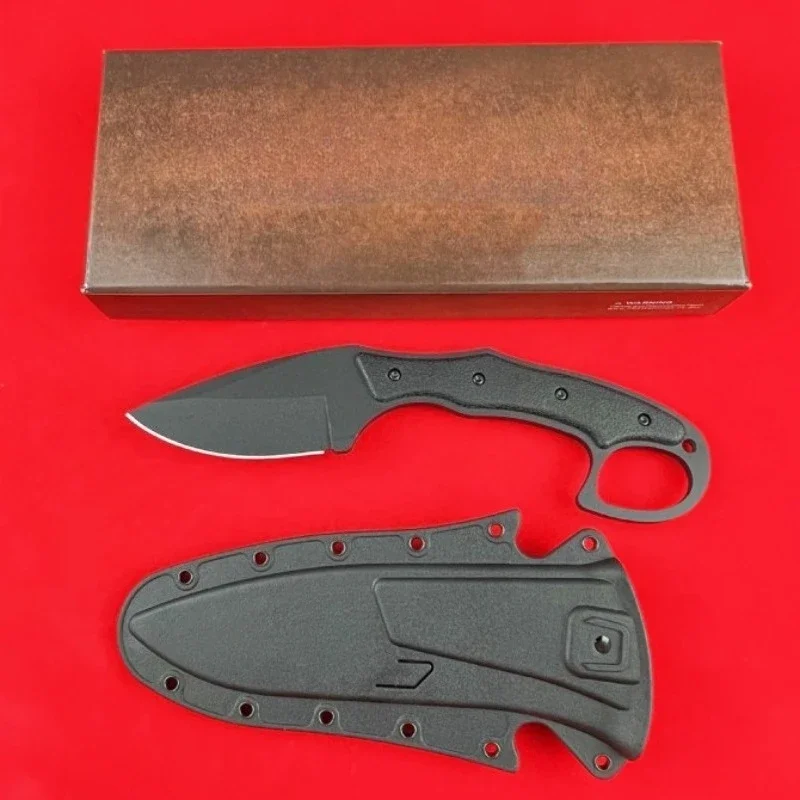 كامل تانغ KB 2491 شفرة مثبتة سكين مع غمد AUS-8A شفرة فولاذية ومقبض سكين تخييم خارجي Edc الصيد أدوات إنقاذ