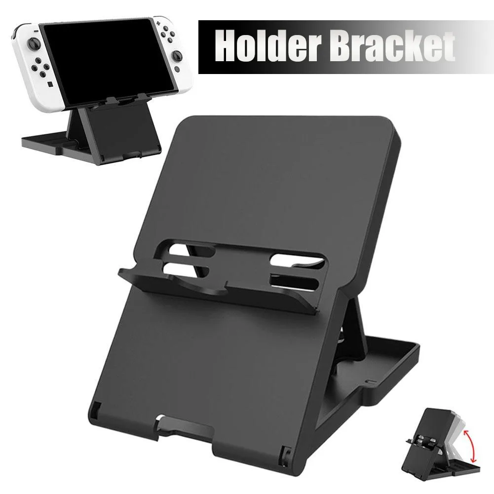 Adjustable Compact Storage Holder Bracket for Nintendo Switch Lite/OLED Bracket Foldable Mobile Phone Desktop Stand Holder Base
