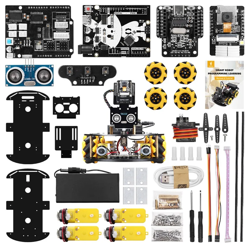 A19E-Robotic Starter Car Kit For Arduino Programming With ESP32 Cam, Learning And Develop Smart Automation Complete Kit