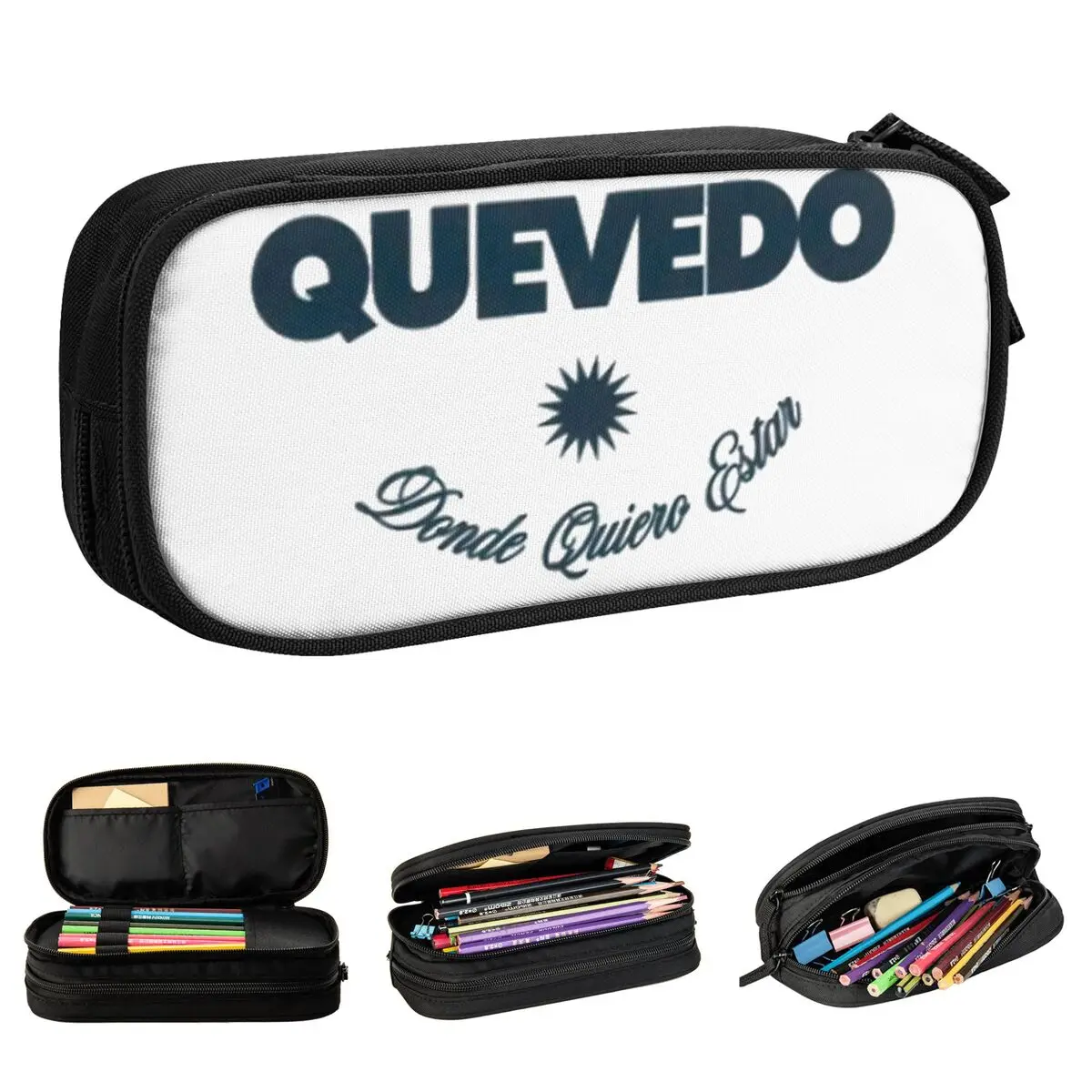 Quevedo Grande Capacidade Lápis Casos, Álbum Lápis Casos, Donde Quiero, Estar, Pen Holder Bags, Meninas, Meninos, Estudantes, Presente Escola