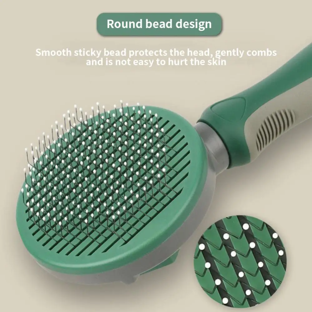 Pet Hair Brush One-click Cleaning Button Massage Professional Pet Beauty Tools Pet Grooming Brush Hair Shedding Self Cleaning