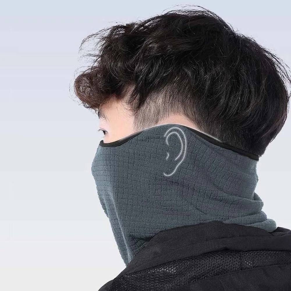 Windproof Snood Thickened Neck Warmer Soft Fleece Breathable Thermal Collar Dustproof Multi-functional Face Mask Winter Running