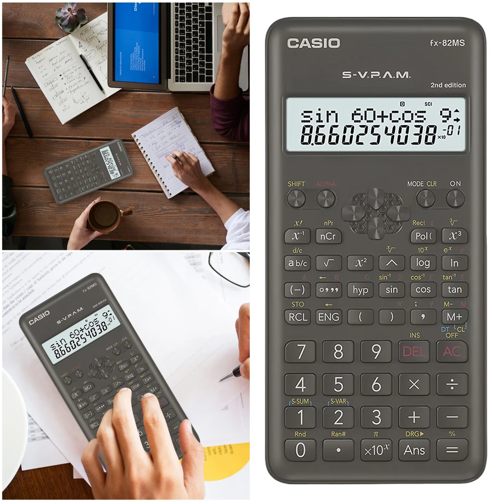 

Scientific Calculator Handheld Calculator Battery and Solar Powered Professional Calculator Portable Calculator for Office