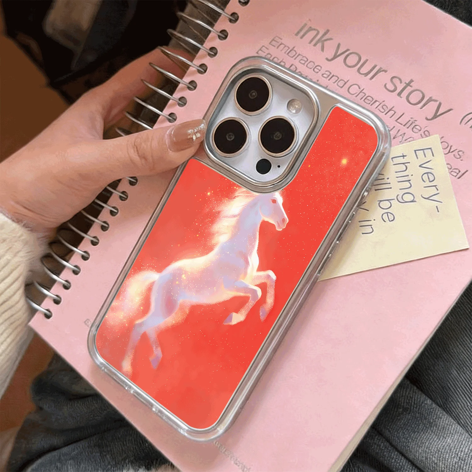 

Korean Matte Phone Case for iPhone 17 Air 16 15 Pro Max 14 Plus 13 Pro 12 11 16E Luxury Camera Protection for Male Female Horse