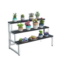 Plant Stand 3 or 4 Tier Stair Style Metal Plant Holder Patio Iron Plant Rack Garden Shelf for Rust-proof Large Flower Pot Rack