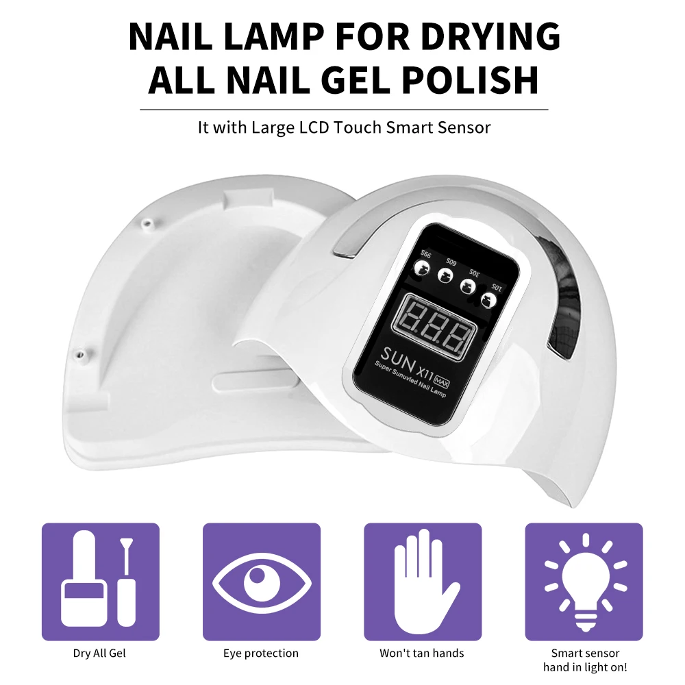 Nail Set With UV LED Lamp And Drill Machine All Manicure Tools Kit for Nails Gel Polish Soak Off Acrylic Accessories Kit