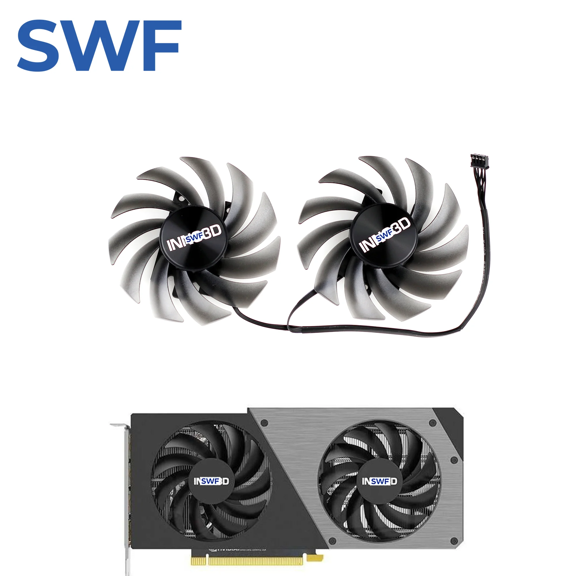 Ventilador de refrigeração de 85mm CF-12915S para INNO3D GeForce RTX 4060 TWIN X2 OC Ventilador refrigerador de placa de vídeo gráfica