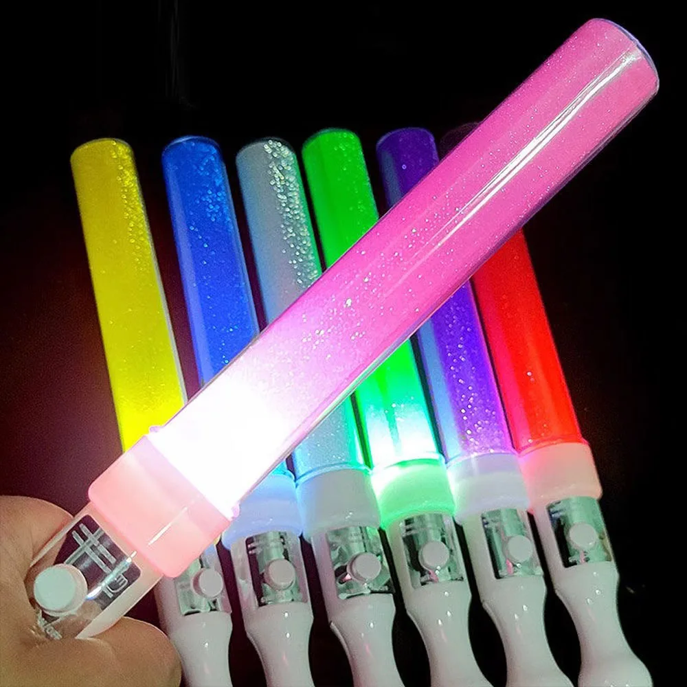 

3W 15 Colors LED Light Sticks Reusable Flashing Cheering Sticks Concert Lightstick Glow in Dark Birthday Wedding Party Supplies