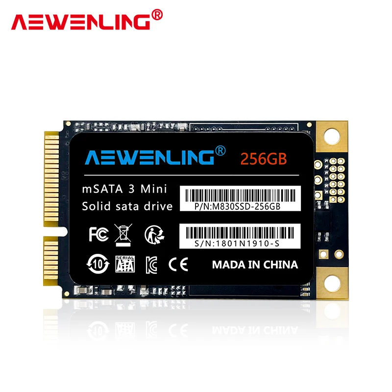 Imagem -02 - Aewenling Msata Ssd 128gb 256gb 512gb Mini Sata3 64gb 1tb Hdd para Computador 3x5cm Disco Rígido de Estado Sólido Interno para hp Portátil