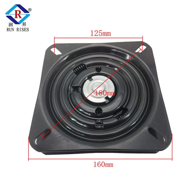 

A10 6-Inch Steel Spring Return Swivel Plate Turntable (160x160mm) For Dining Bedroom Chairs Kitchen Stools Marine SpringATV&UTV
