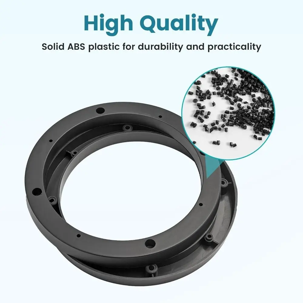 Durable 4/5/6.5 Inch Speaker Spacer Pad Universal Black Speaker Adapter Ring Plastic Speaker Spacer Ring For Autoradio