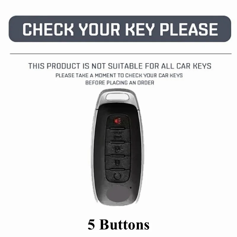 5Buttons Key Case Cover Holder Shell for Nissan Leaf Juke Micra Qashqai J11 X-Trail T32 Tiida Pathfinder Versa Note Patrol Fob