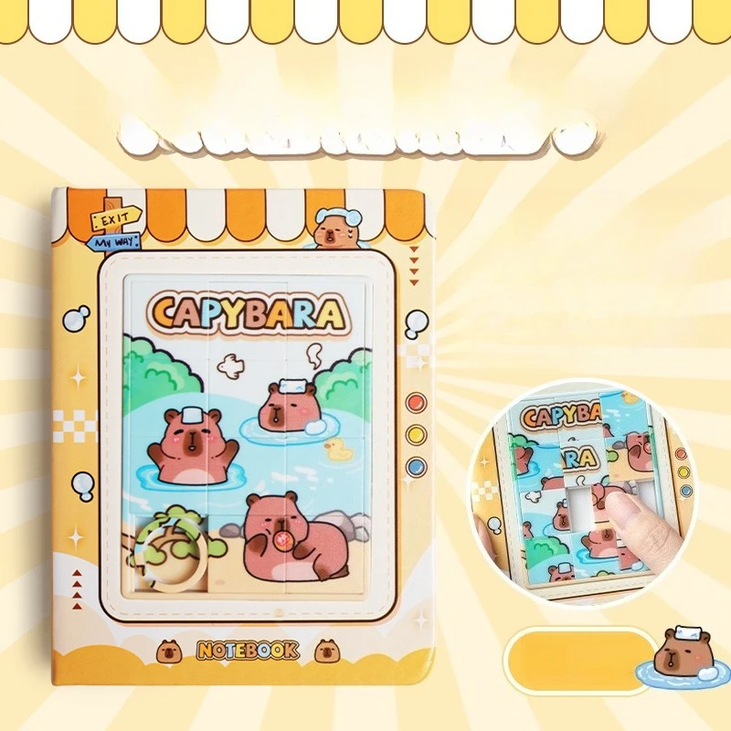 หนังสือสมุดโน้ตปริศนา Capibara ขนาดเล็กที่ขายดีที่สุด การตั้งค่าเกมและการจับแพะชนแกะวัสดุปริศนา Sticky Note Notepad
