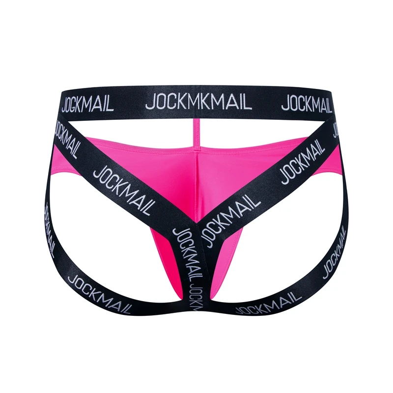 JOCKMAIL Men Sexy G String Thong Erotic Jockstrap Bondage Gay Underwear Penis Pouch Harness Lingerie Hollow Sissy Underpants Hot