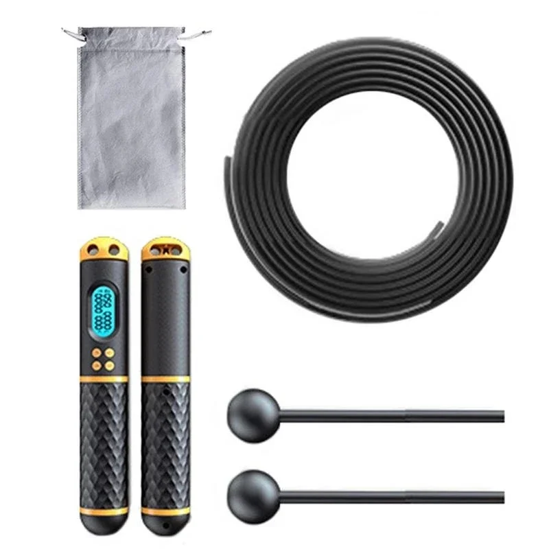 2 In 1 Multifun Speed Skipping Rope With Digital Counter Professional Ball Bearings And Non-slip Handles Jumps And Calorie Count