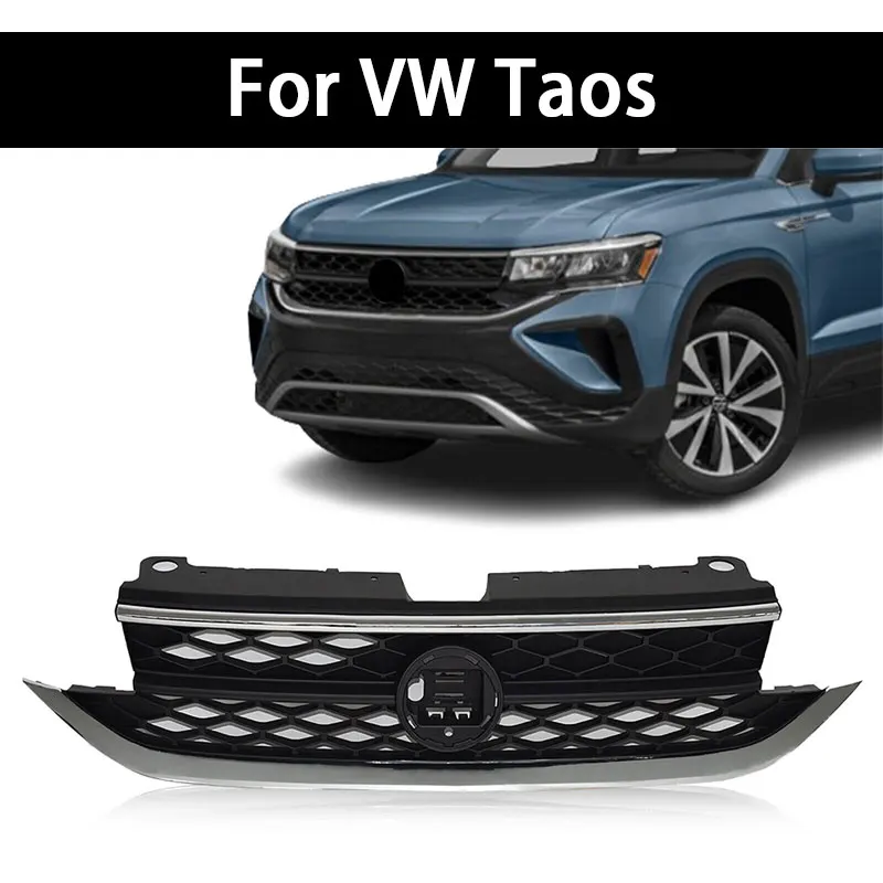 

Car Front Grille Fit For Volkswagen Taos S SE 1.5L 2022-2024 Car Bumper Car Front Spoiler Auto Parts
