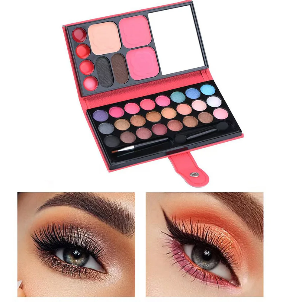 Blush Contour Shadow Cheek Eyeshadow Palette Blusher Cosmetic Lips Makeup Lip Gloss Beauty Eyebrow Make-Up For Women