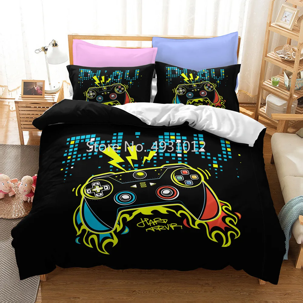 Remote Control Game Over 3D Printted Bedding Sets Gamer Double Single Size Duvet Cover Set Pillowcase Home Textile Hottest