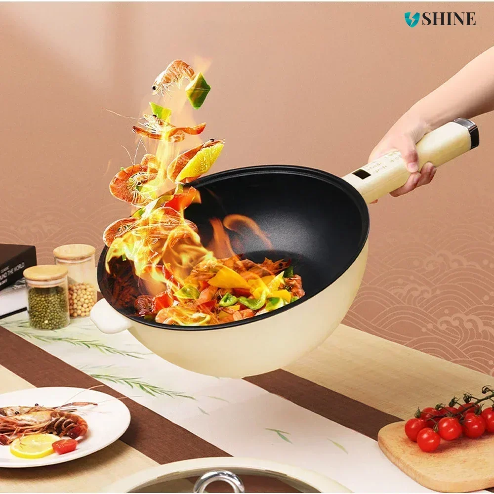 

New Household Electric Frying Pan - Multifunction, Non-Stick, for Kitchen, Electric Hot & Cooking Pot electric cooker