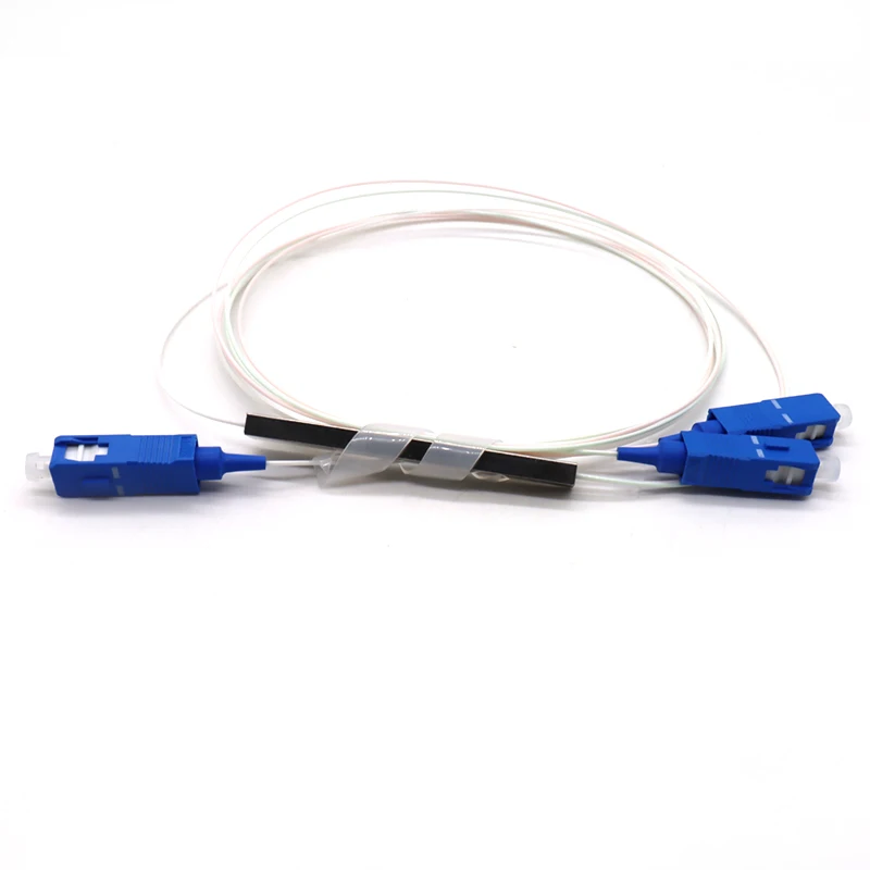 Imagem -04 - Fibra Óptica Plc Splitter sc Peças Lote 10 1: 1x2 Mini tipo de Tubo de Aço 0.9 Milímetros Lszh G657a1 1m Plc Splitter sc Upc Connector