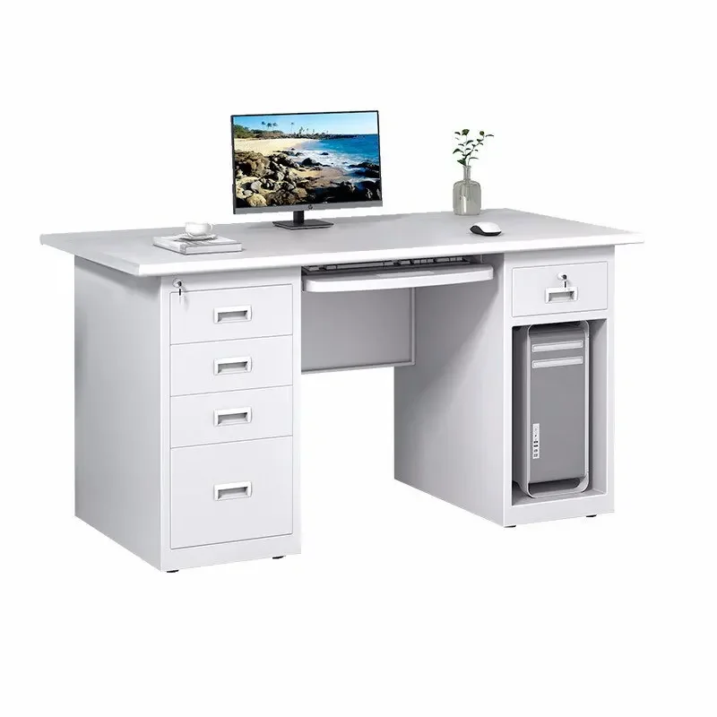 HHSteel Desk Staff Writing Workbench Modern Thickened Simple Home Computer Desk