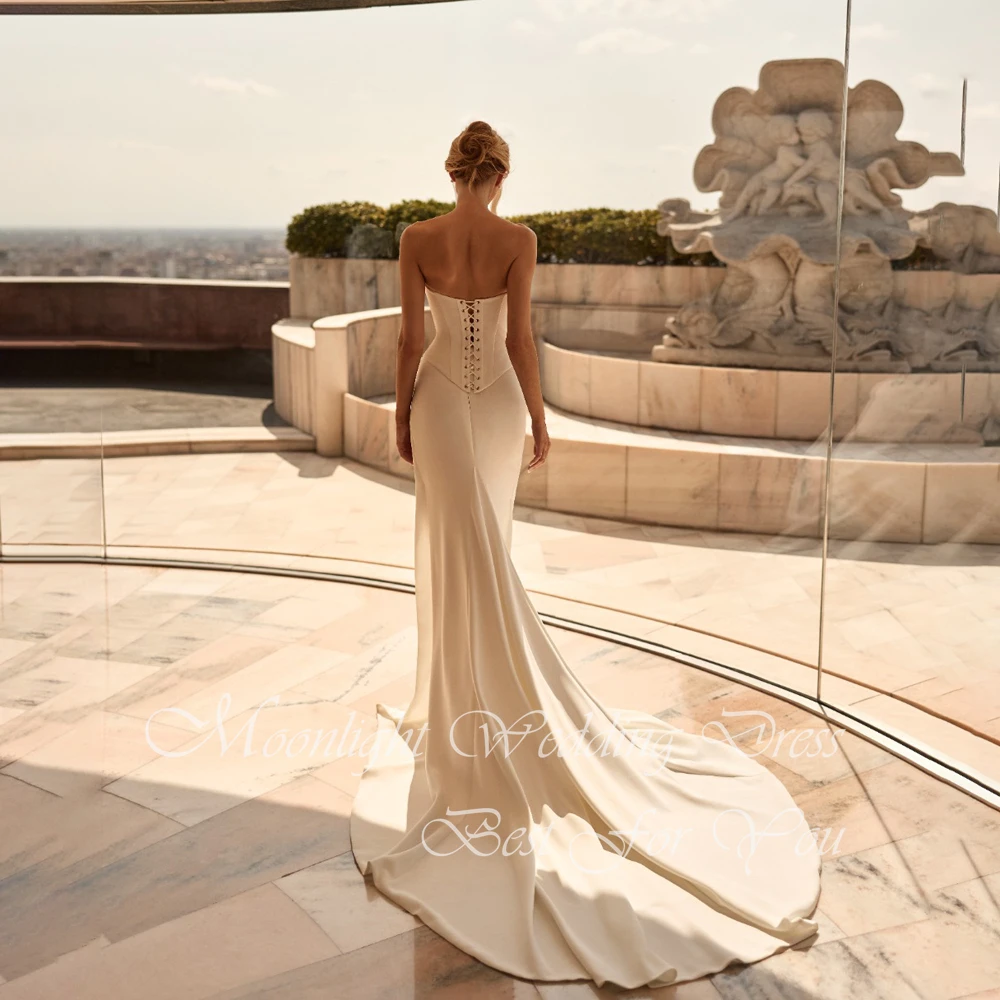 Elegant Pleat Sweetheart Lace Mermaid Wedding Dress 2026 Women Off The Shoulder Backless High Split Vestidos De Novia Customized