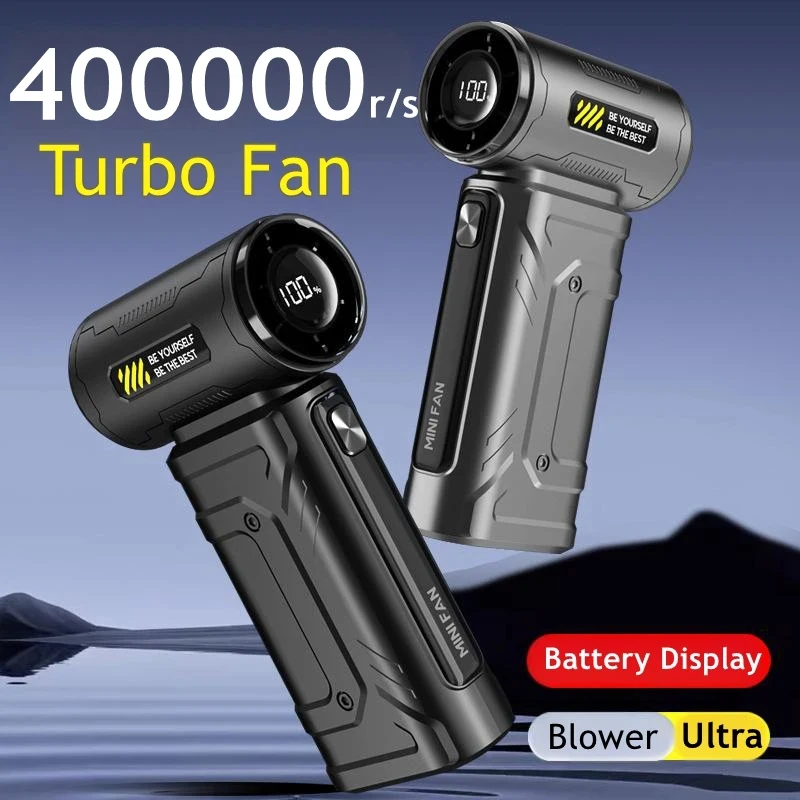 

400000RPM Violent Fan Dust Blowing Brushless Ultra Turbo Fan Display High-Speed Jet Battery Handheld Powerful Blower Low Noise
