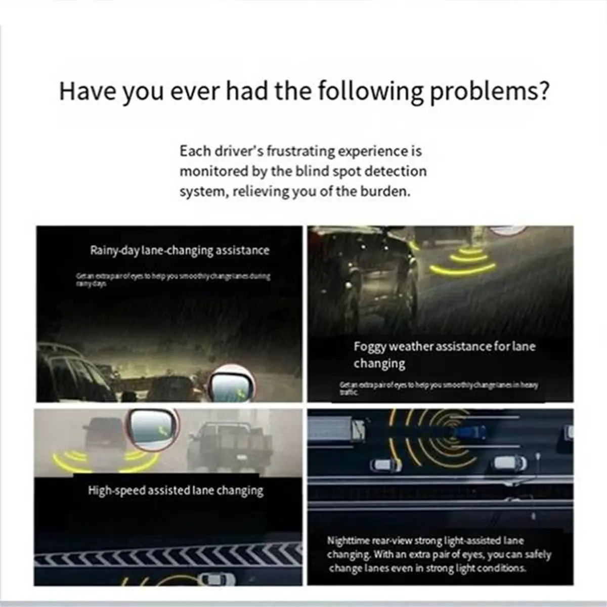 A23Z Motorcycle Blind Spot Detection System Wave Radar 15M Motorcycle BSD Motorcycle Electronics Accessories