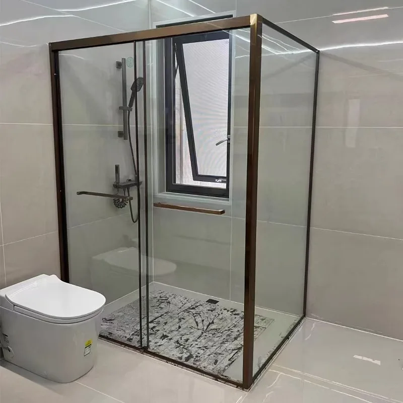 

Bath screen Shower partition Shower room One-shaped bathroom Dry and wet separation Bath screen sliding door