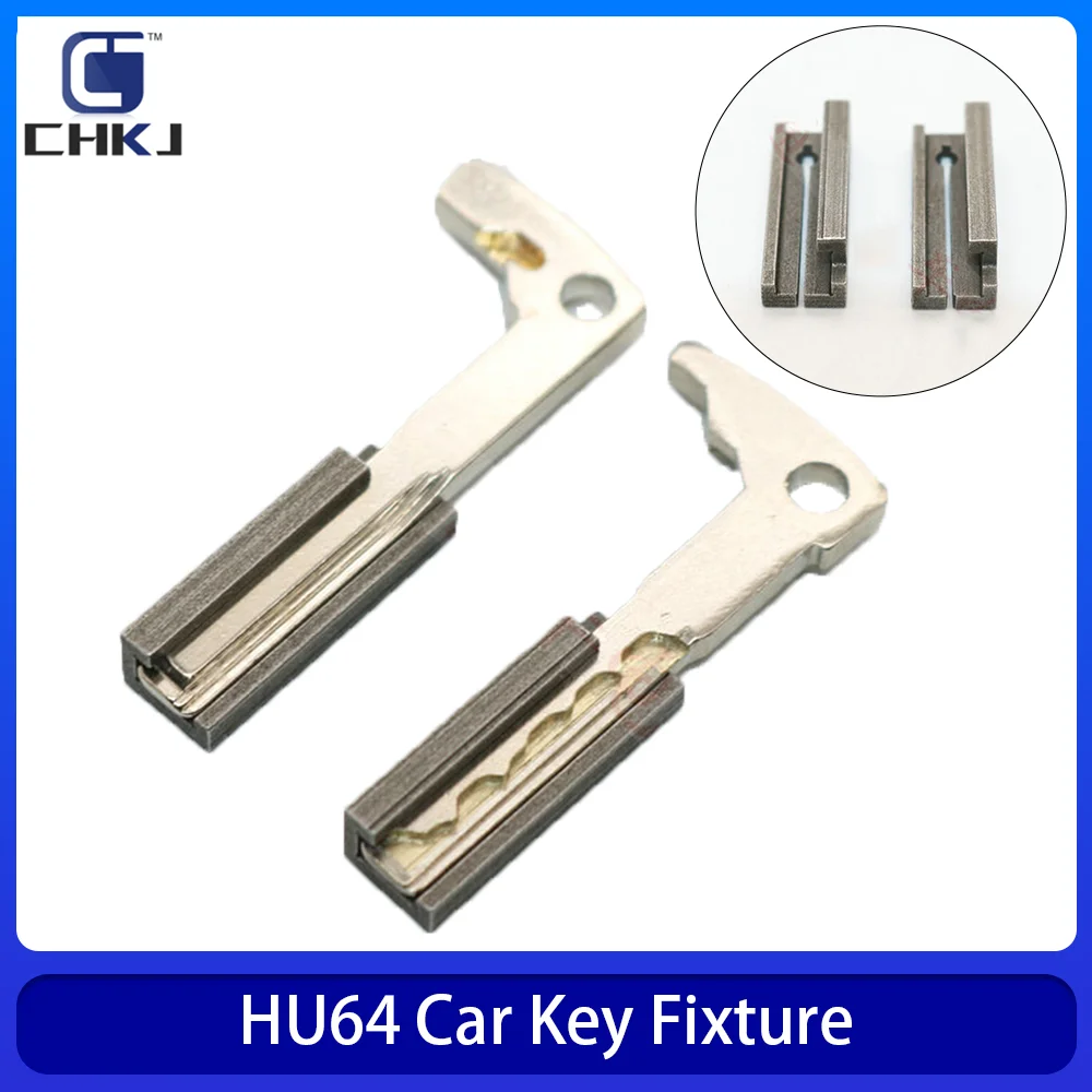 CHKJ 2PCS For Mercedes Benz HU64 Duplicating Fixture Clamp Blank Key Cutter Machine Part Key Cutter Machine Locksmith Tools