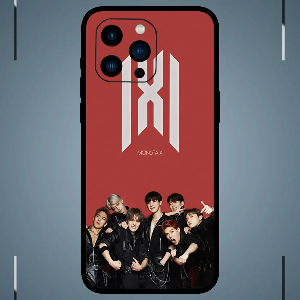 KPOP MONSTA X Phone Case For iPhone 15 14 13 12 11 Pro Max mini XS XR X 8 Plus SE Cover