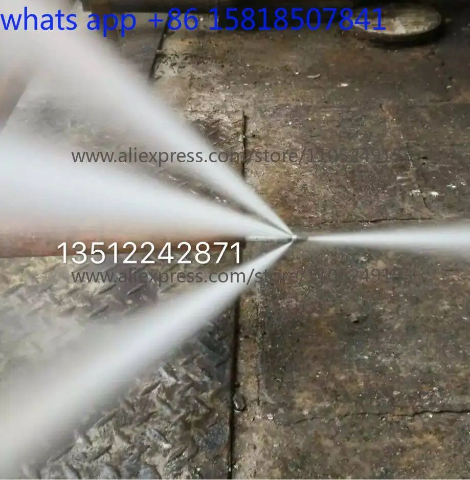 Pipeline dredging gun head ultra-high pressure cleaning outer wire inner wire stainless steel nozzle