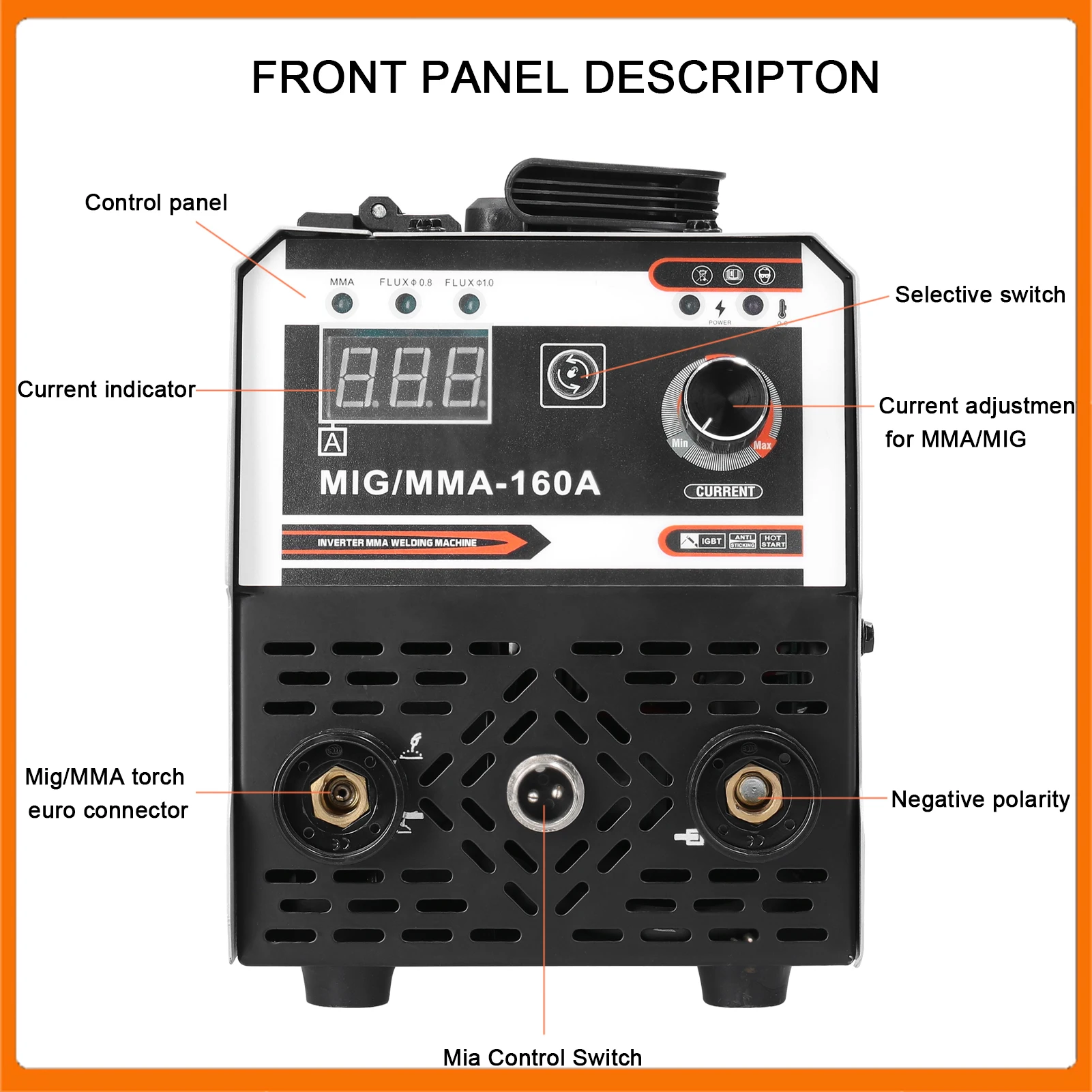 2in1 MIG MMA Welders Carbon Dioxide Gases-Shielded and Manual Welding Multipurpose IGBT Direct Current Inverter Welders