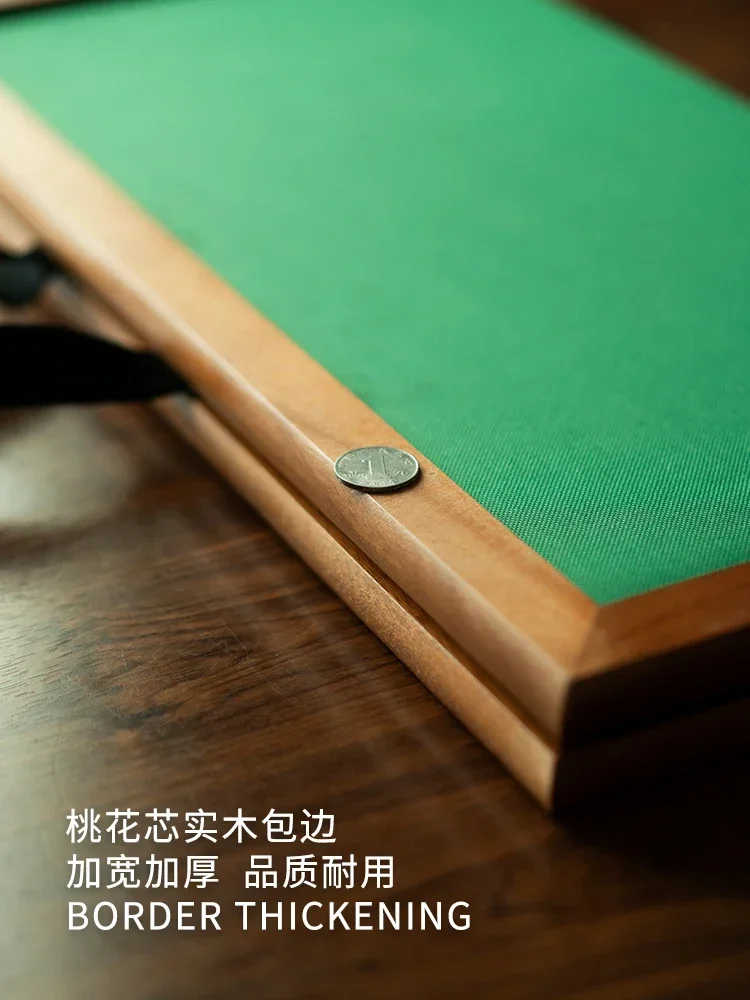 Solid mahjong desktop folding sparrow table portable travel foldable panel household mini hand rub countertop set