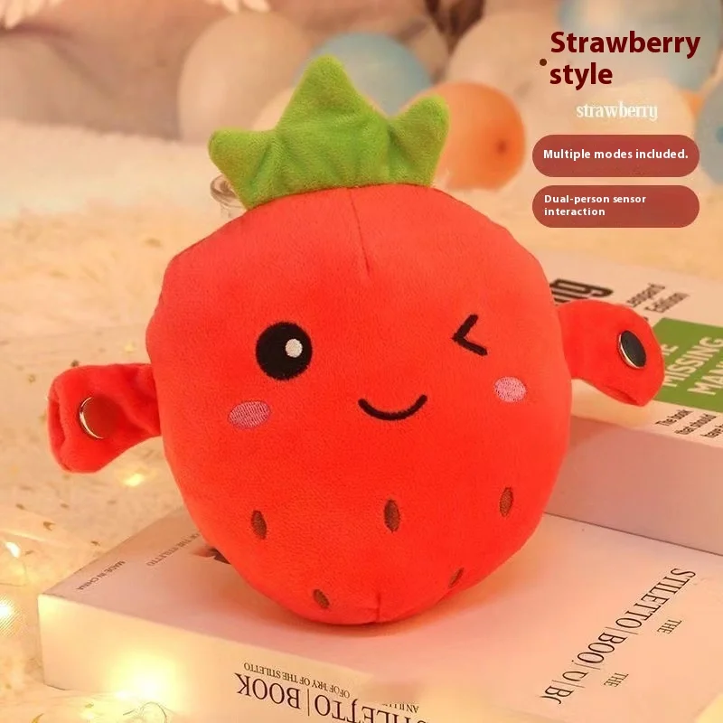 Aoger التفاعلية الموسيقية الفاكهة ألعاب من القطيفة الحسية الوالدين والطفل تلعب دمية لينة محشوة ألعاب حيوانات هدية إبداعية فريدة للأطفال