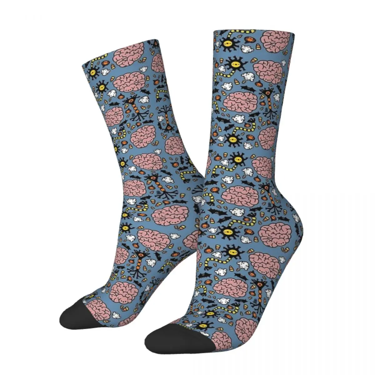 Halloween Brains And Neurons Stockings Let's Have Some Synapse Fun Socks Autumn Anti-Slip Socks Men Outdoor Quality Socks