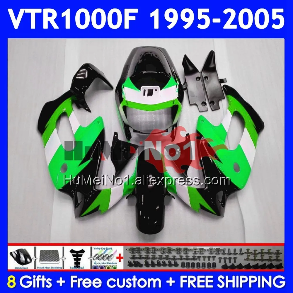 SuperHawk For HONDA VTR1000F Green Repsol 95 96 97 98 99 00 66No.73 VTR1000 F VTR 1000 F 1000F 2001 2002 2003 2004 2005 Fairing