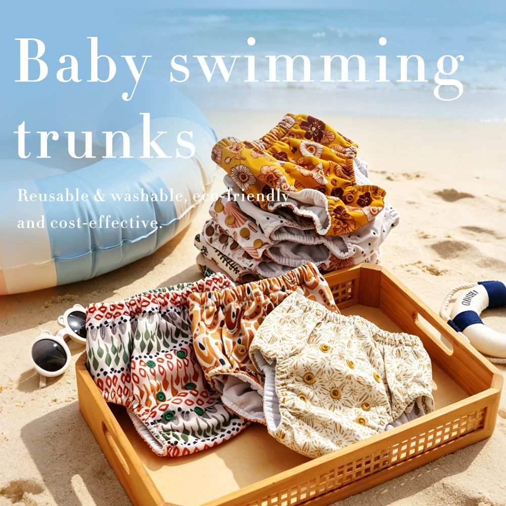 Happyflute 3 Pcs/Set Baby Swimming Diapers Waterproof Swimming Diapers For Baby In Pool And Beach Play Travel