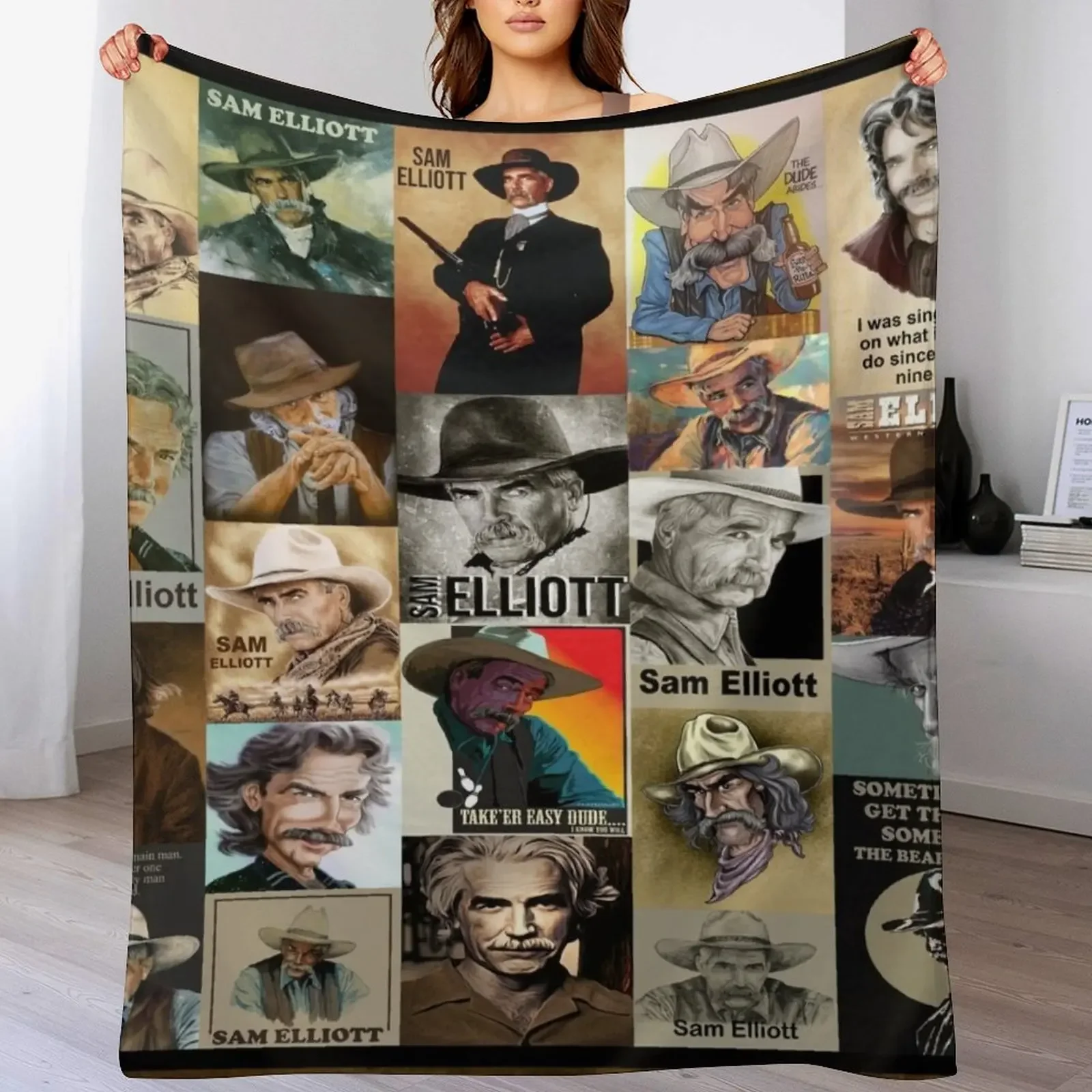 

Love Na Sam Elliott Quilt Blanket For people Love Nature Throw Blanket Outdoor Soft Blanket for Picnic Beach Camping