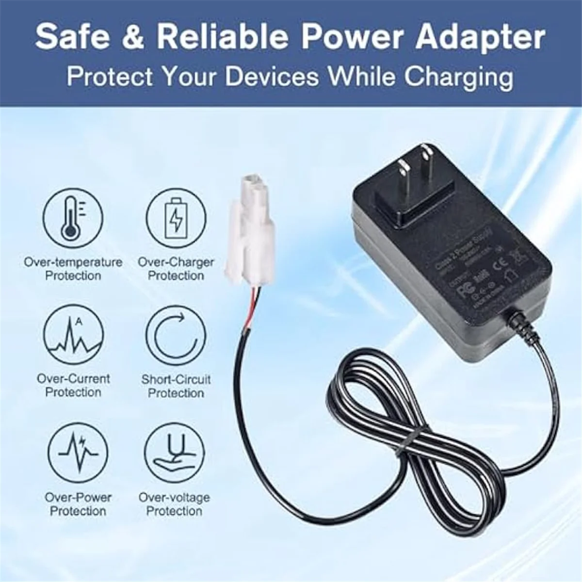 

SSR Snow Blower Battery Charger - 7.2v for ST28DLE ST36DLE Deluxe 30 24 (Replace 05079500) US Plug