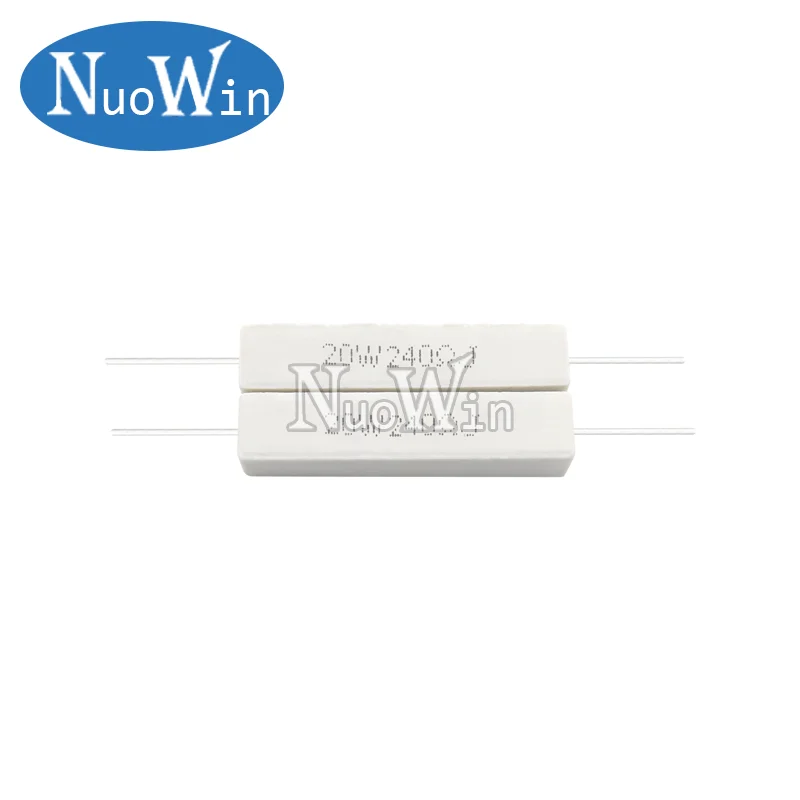 2 pçs/lote Resistor de Cimento 20W 5% 0.1-10K 0.22 0.33 0.47 0.5 1 2 2.2 2.5 3 4 5 8 10 15 22 30 33 51 75 120 150 200 220 470 750 ohm