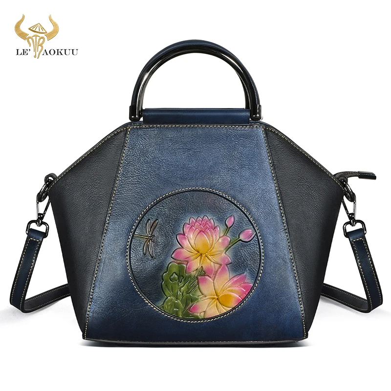 

Real LEATHER Famous Brand High Quality Luxury Ladies Casual Design handbag Shoulder bag Women female ol elegant Tote bag 6639