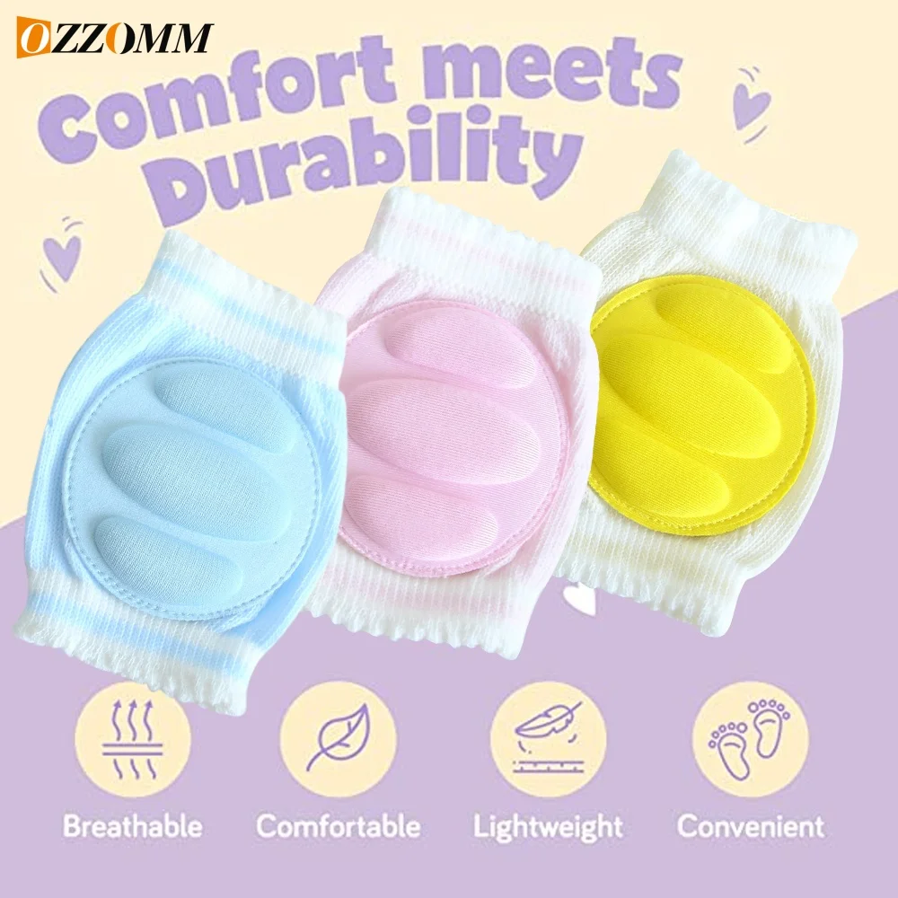 1Pair 0-2 Years Baby Knee Pad,Safety Crawling Elbow Cushion Infant Toddlers Leg Warmer Knee Brace Support Protector Baby Kneecap