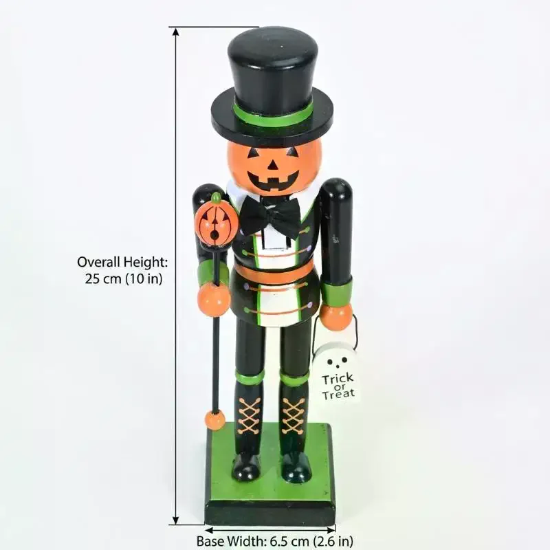 Halloween Wooden Nutcracker Wooden Nutcracker Figures Holiday Decor Goody Bag Fillers Spooky Decor Figurine for Home Display