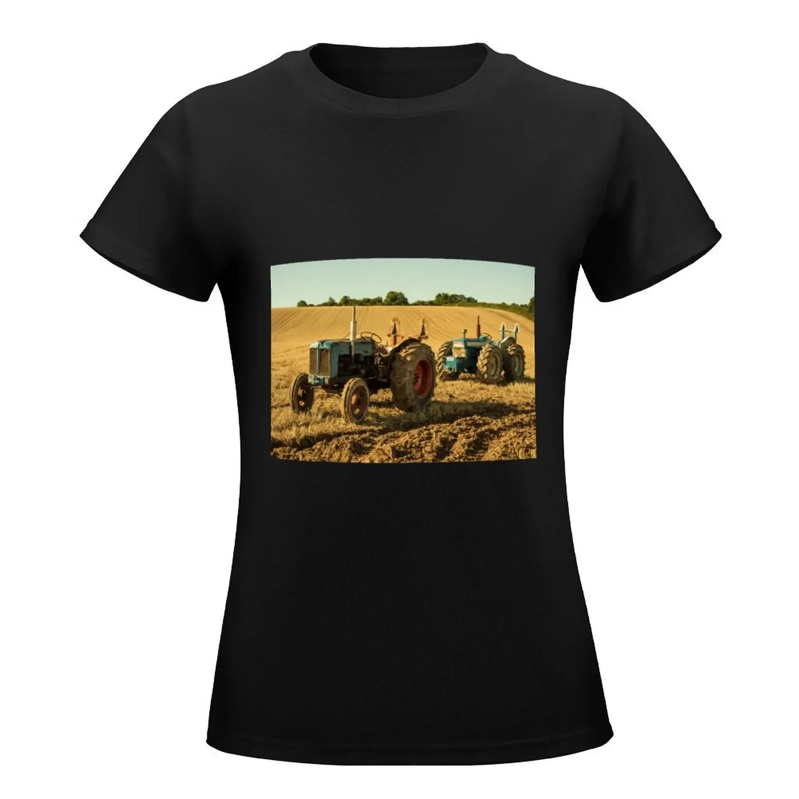 Golden Tractors T-Shirt Blouse Short sleeve tee t shirt for Women