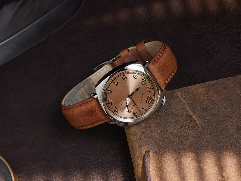 Baltany S4046 Herren-Automatikuhr, 38 mm, quadratisch, mechanische Armbanduhr, 50 m wasserdicht, Saphirspiegel, Seagull ST1701, kleine Sekunde, Di – Detail 4