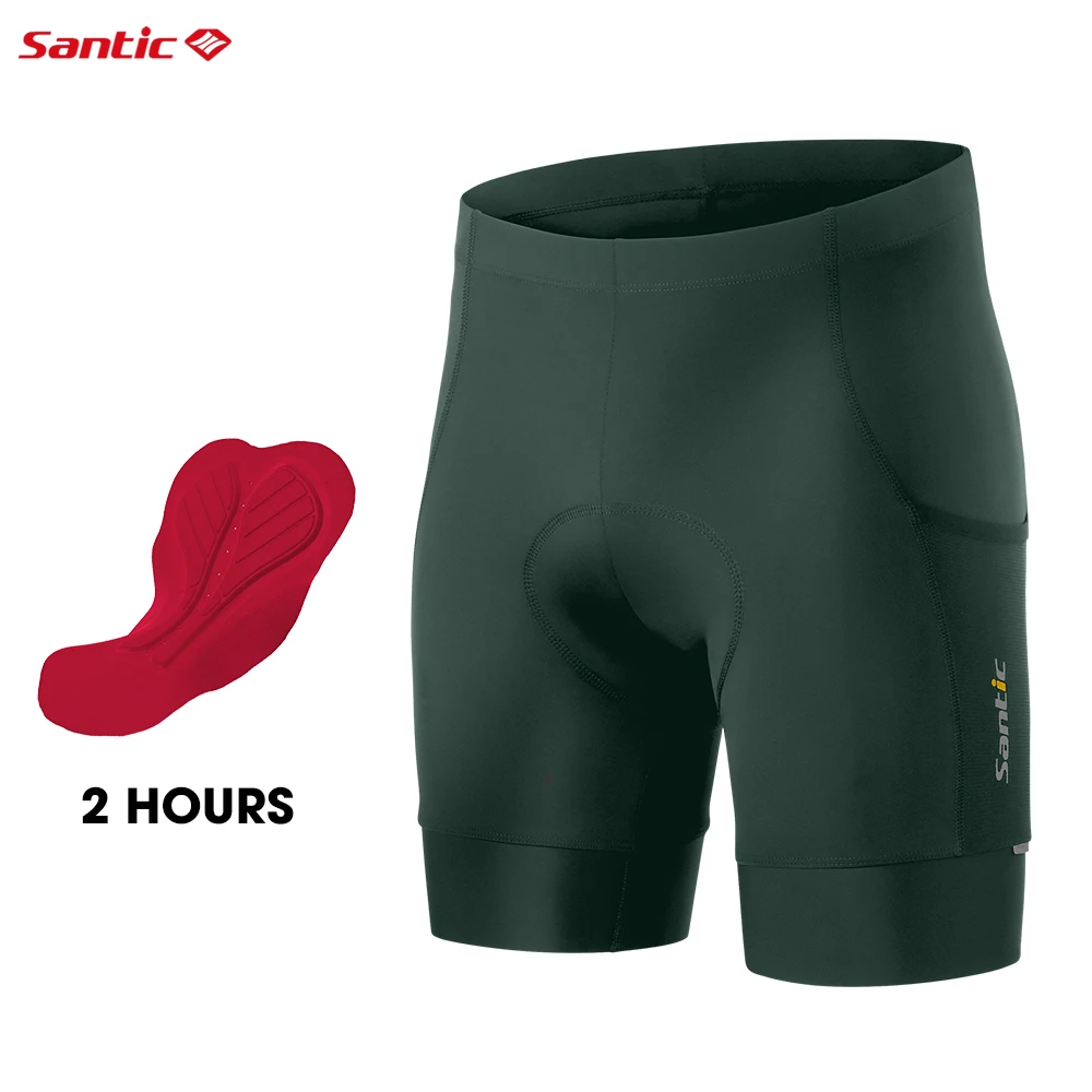 

Santic Men's Summer Cycling Shorts 4D Padded Biking Shorts MTB Bicycle Riding Shorts Bike Clothes with Pockets KM1C05136