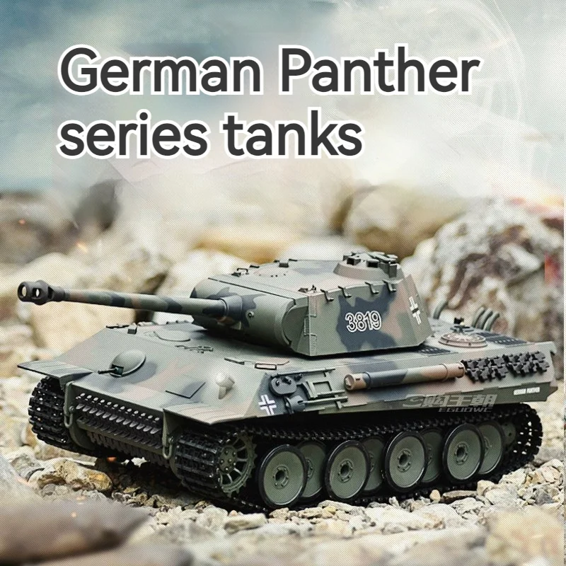 Henglong3819 German Leopard Style Remote Control Tank Toy Metal Material Bb Bullet Launching Large Military Vehicle Model Toy