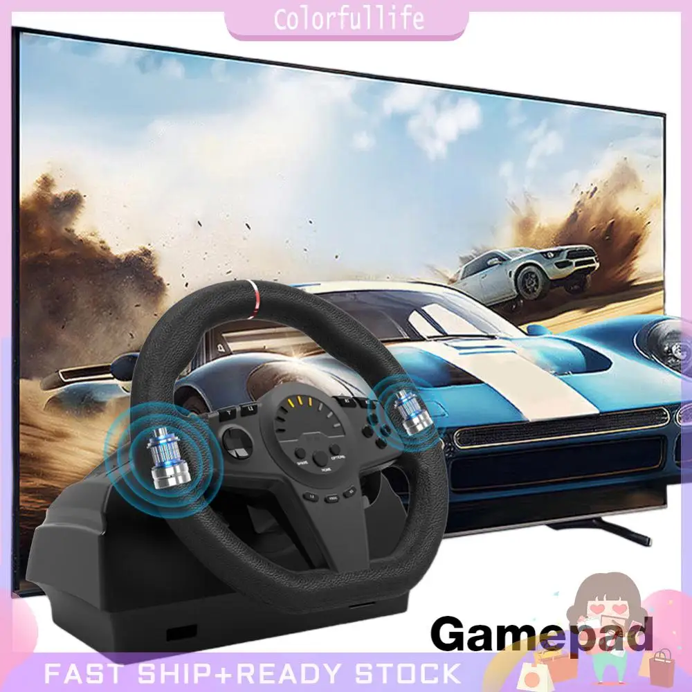 270 °   دواسة سيارة Simracing للألعاب مع دواسات خطية لعجلة قيادة السباق للكمبيوتر الشخصي PS3/PS4/Switch/Xbox One/Xbox Series X/S