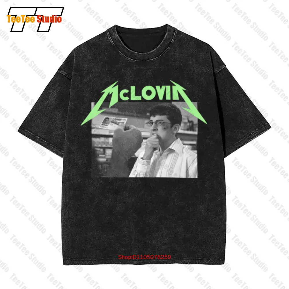 

Superbad Mclovin Checking Id Hawaii License Мужская винтажная футболка большого размера PAWQ